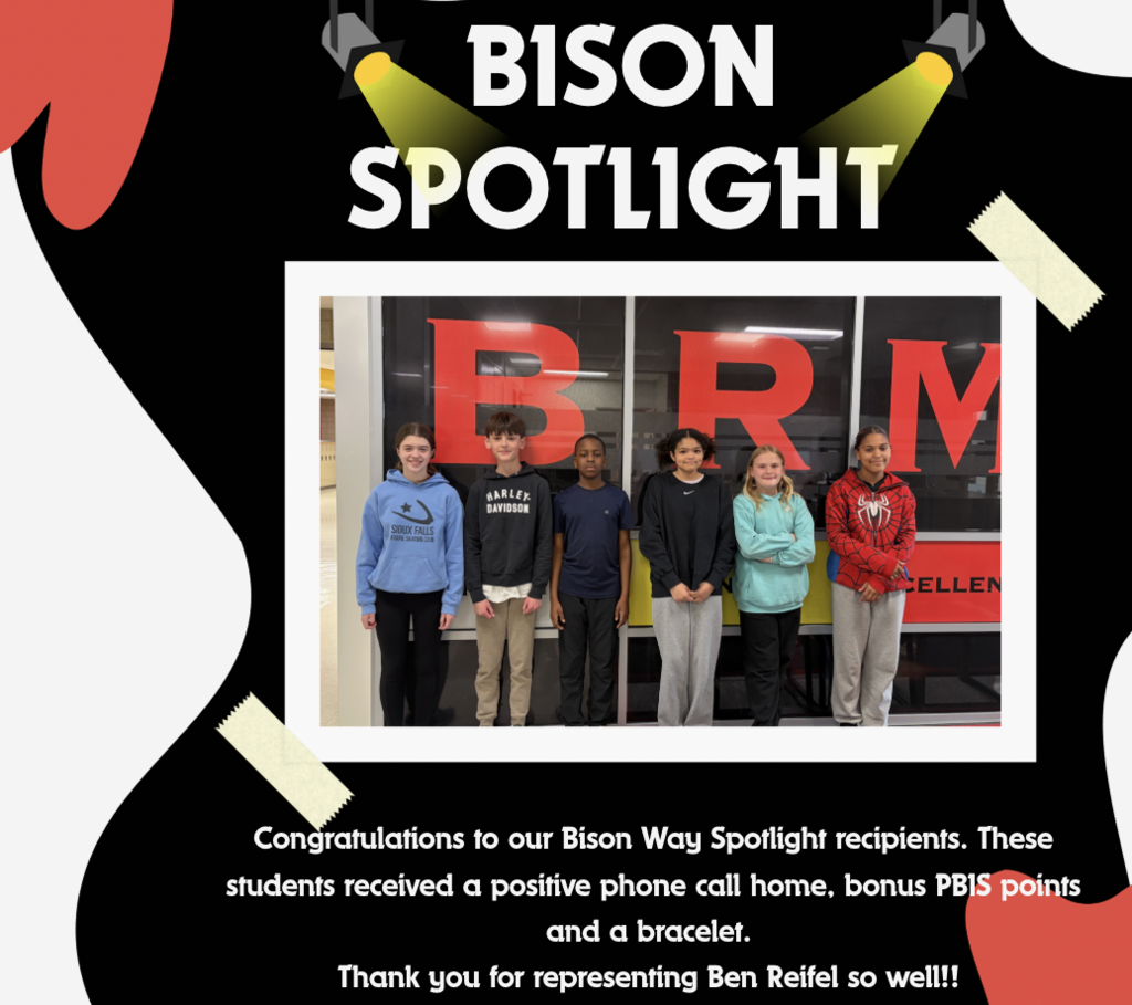 The newest Bison Way Spotlight recipients! 
