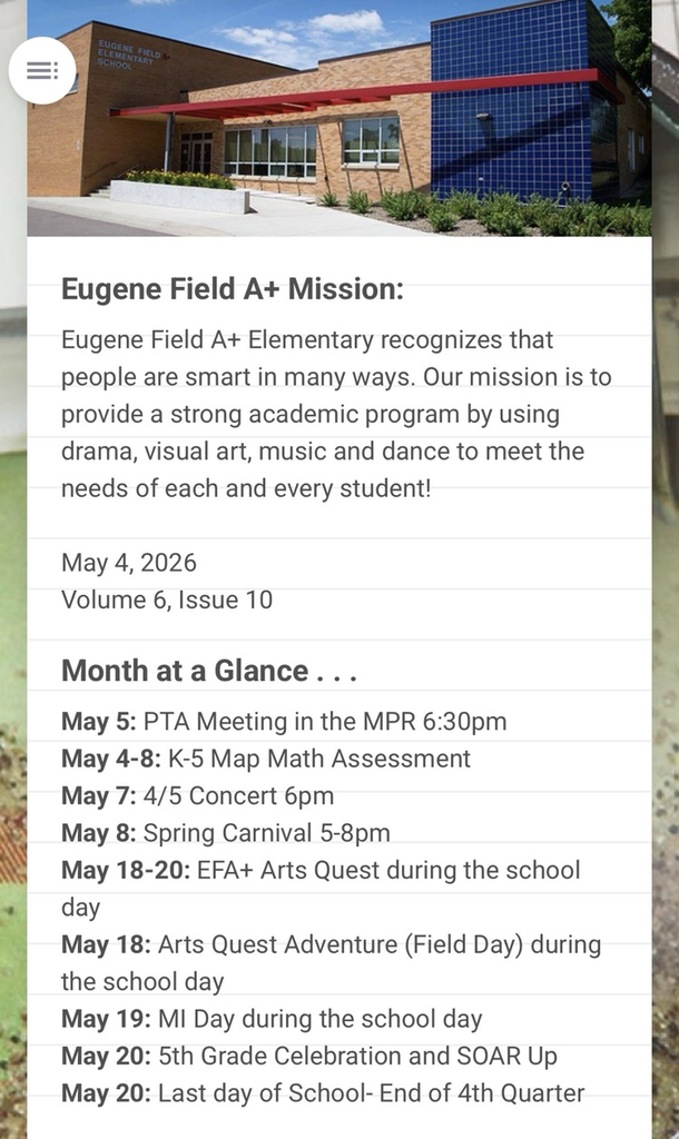 image of the May newsletter