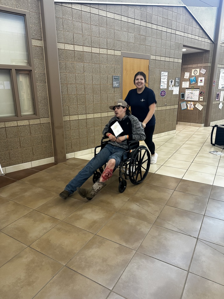 Student volunteer injured and acting