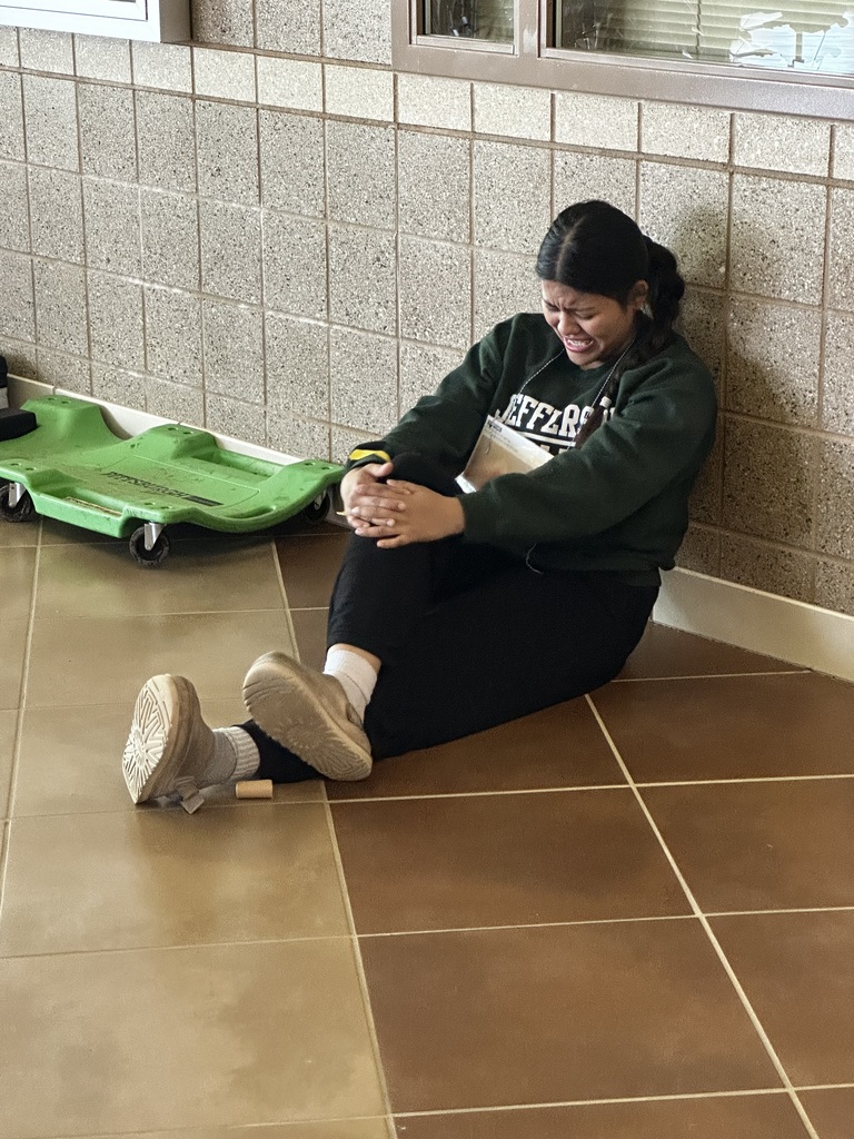Student volunteer injured and acting