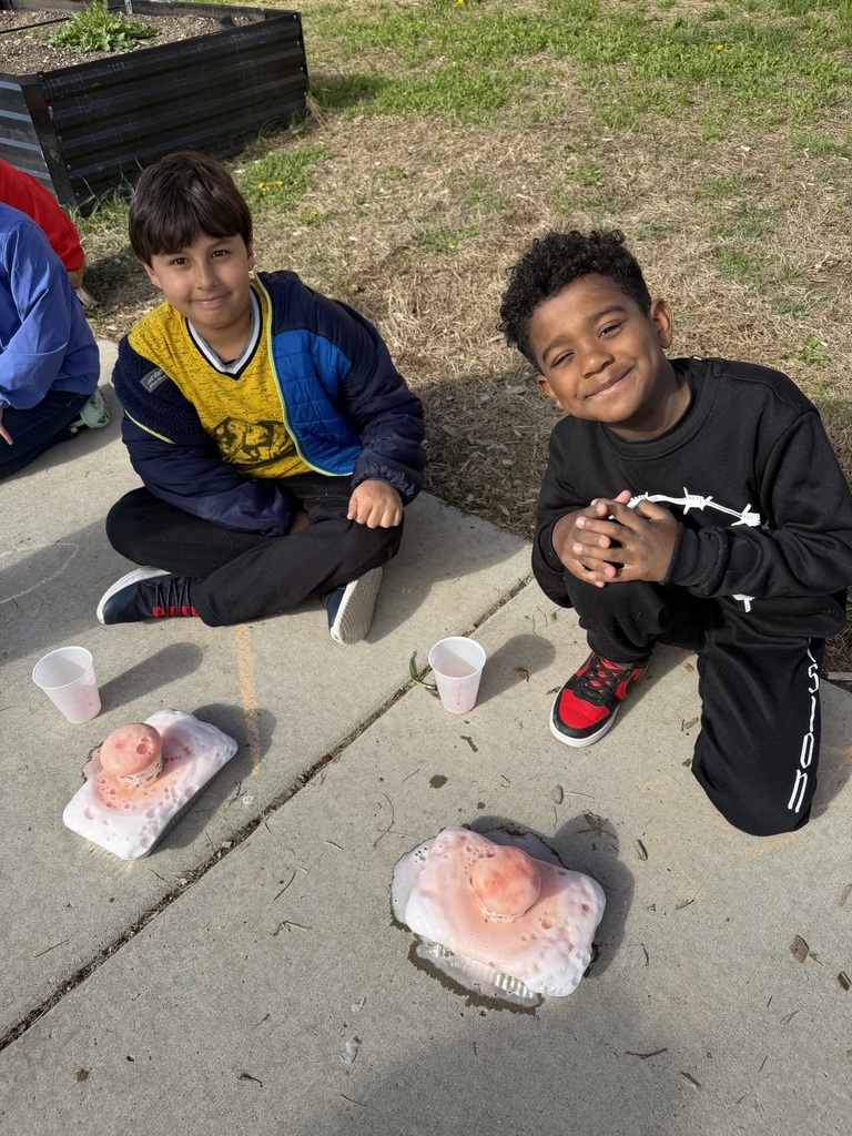 boys with volcano experiments