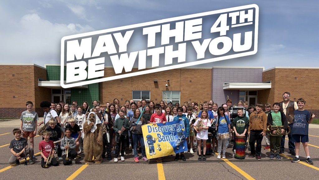 Band students with instruments. 