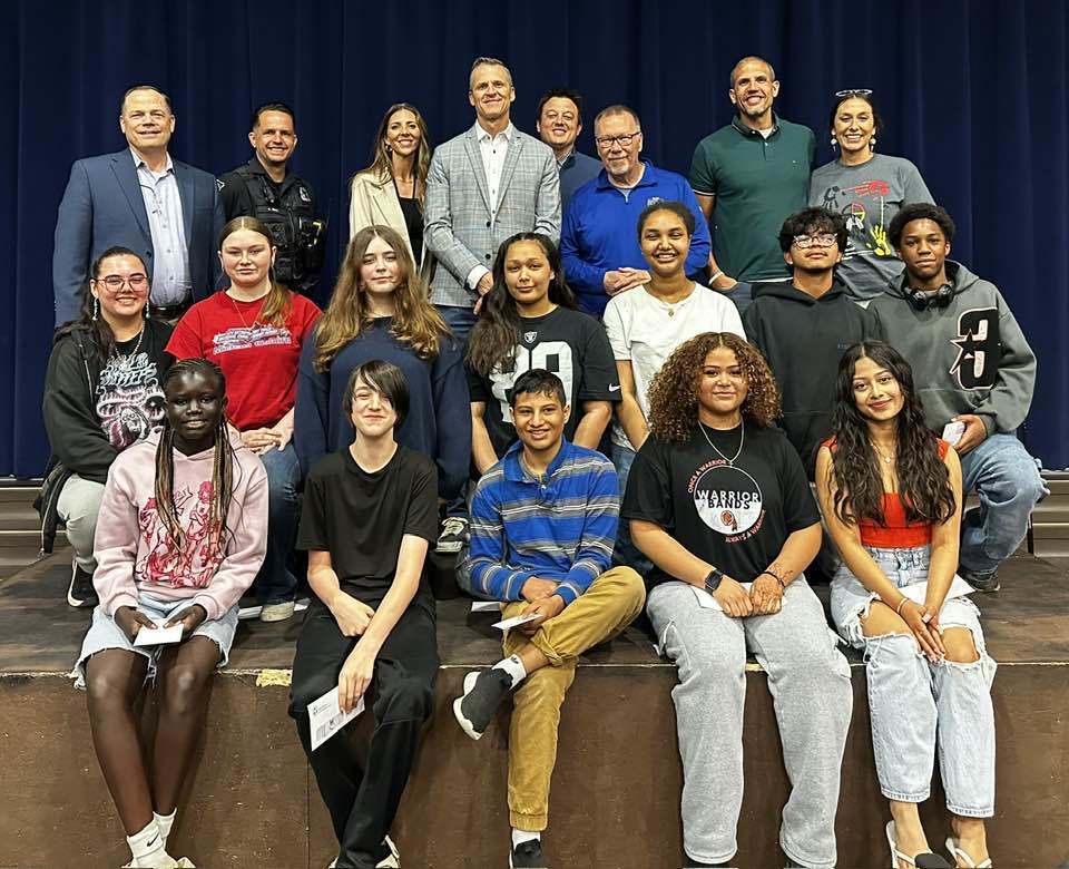 Poetry Slam participants and judges