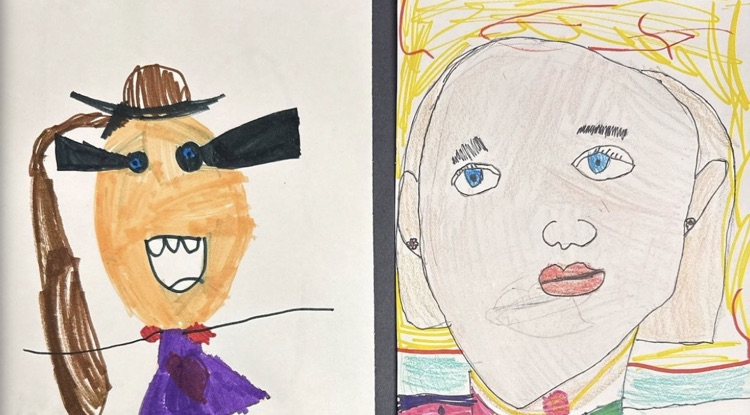 2 self portraits side by side
