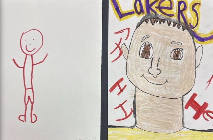 2 self portraits side by side