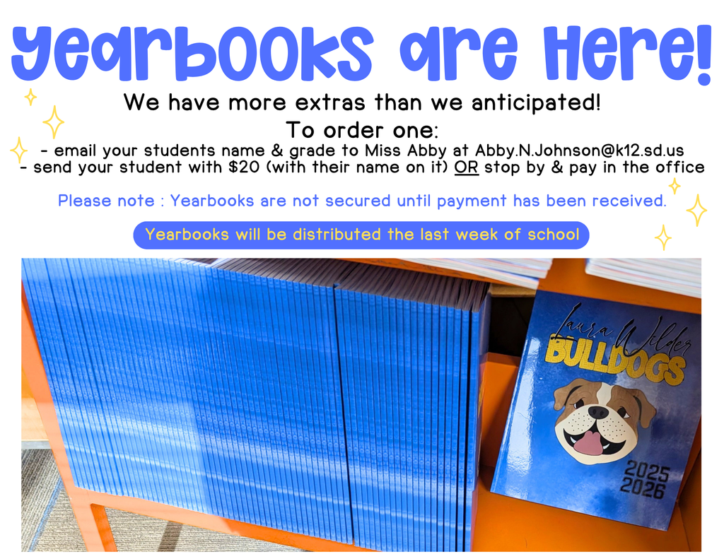 Yearbooks are still available for $20! Order yours today!
