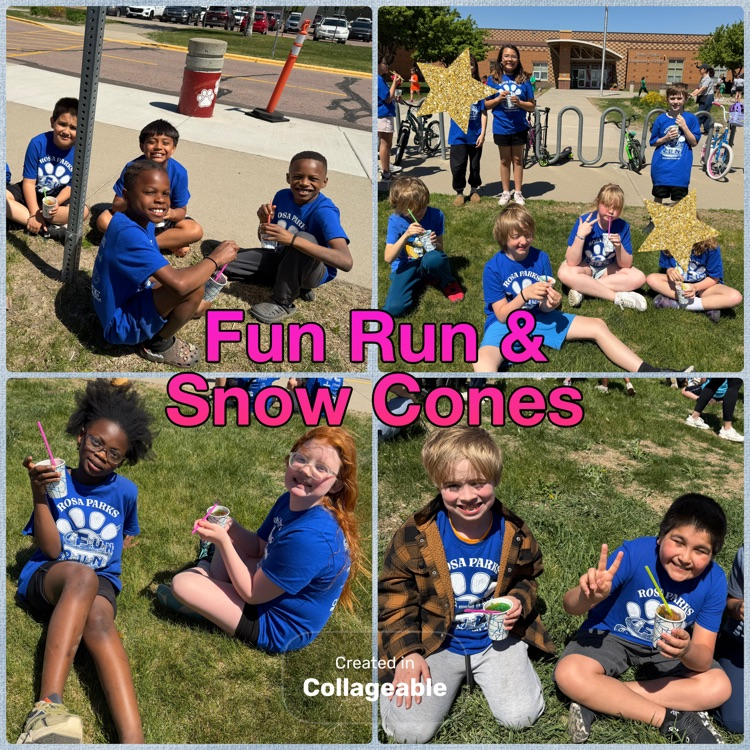 students enjoying snow cones 