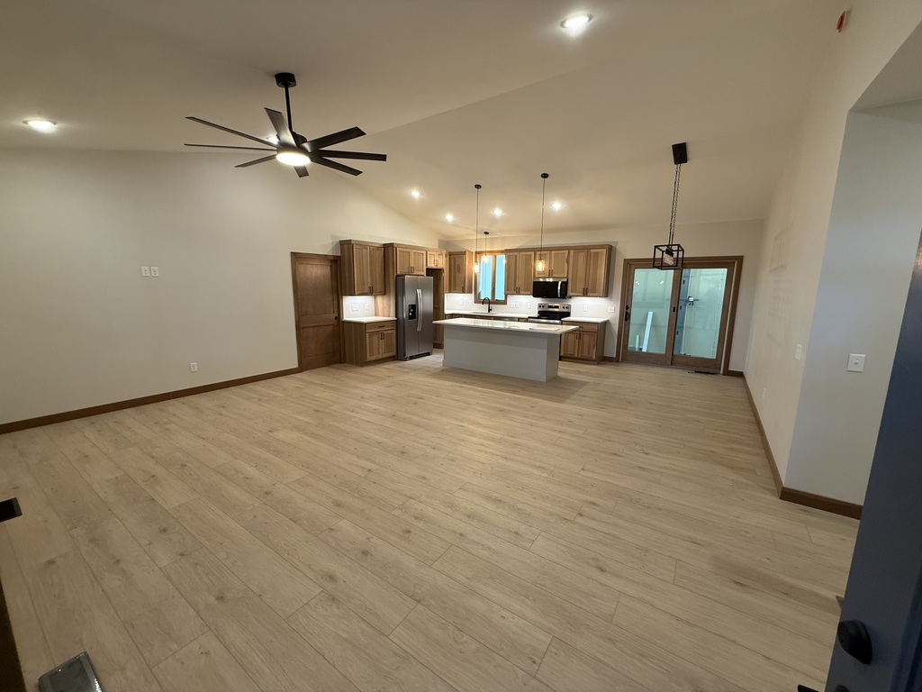 Living room and kitchen