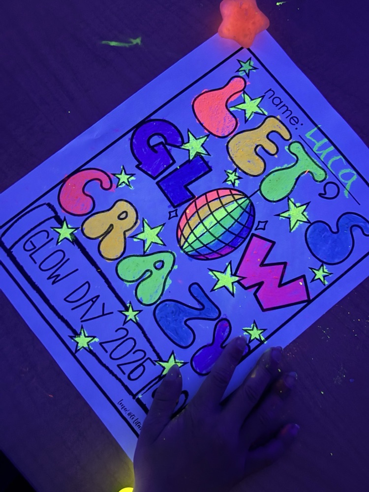 a glow story page glowing in the dark