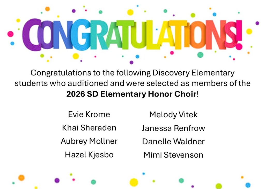 Congratulations Honor Choir Students