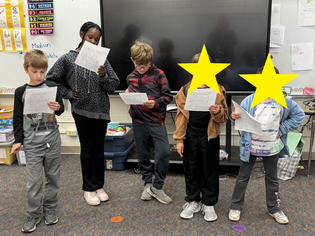 5 students reading a play