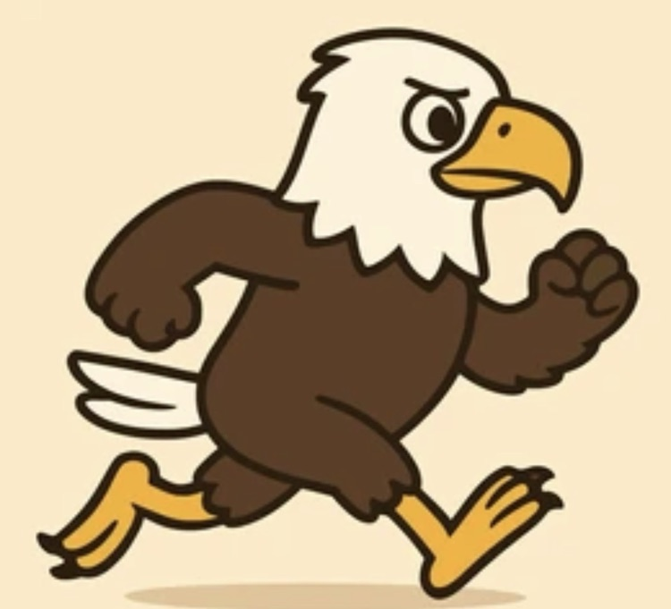 eagle running 