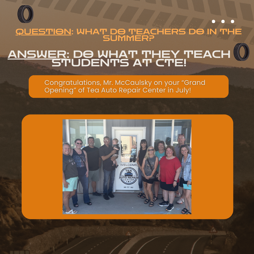 CTE Teacher Opens Tea Repair Center - CTE Teachers and Family are their to support!