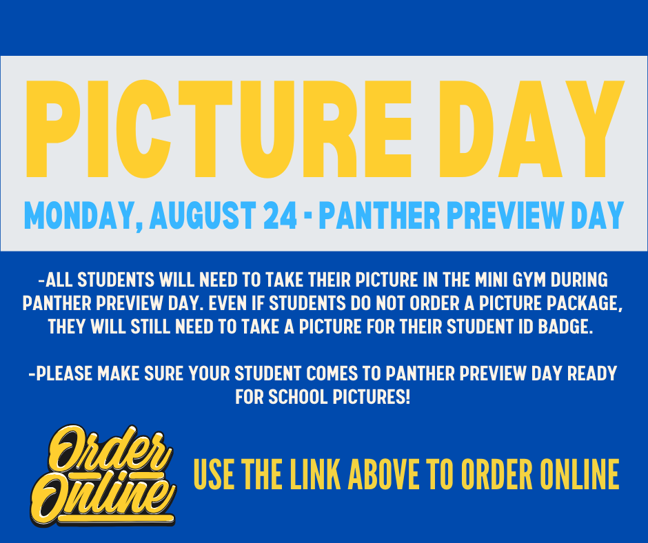 Picture Day Information for Panther Preview Day