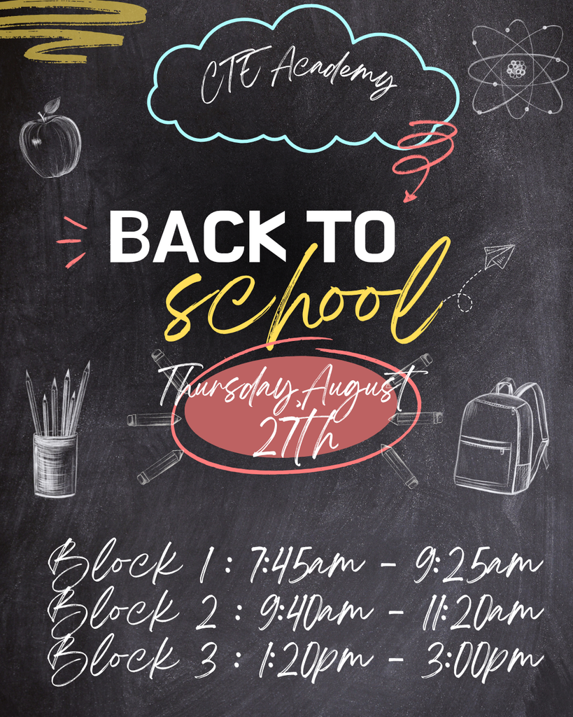 Back to School Thurs. Aug 27th Block Times