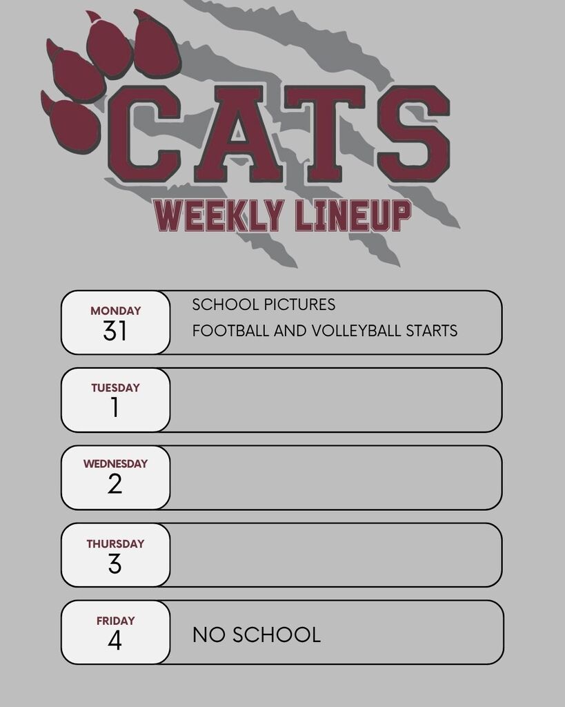 cats weekly lineup