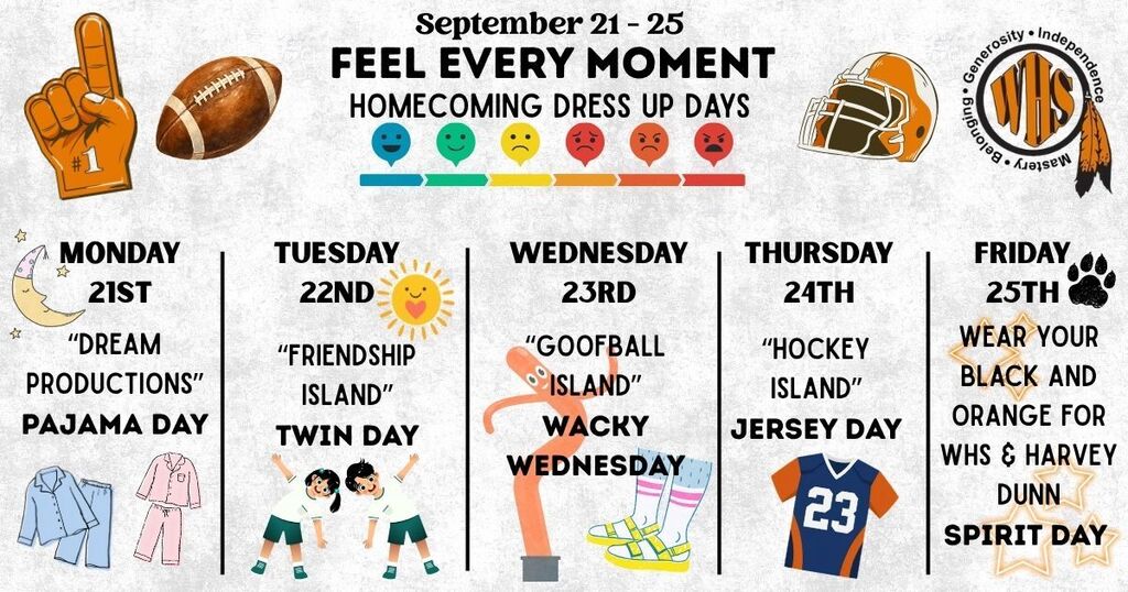 homecoming dress up days with pajamas, twins, wacky shoes and socks, jersey, tiger paw