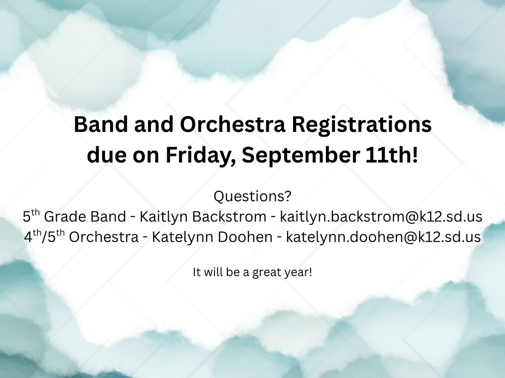 band and orchestra registration flyer