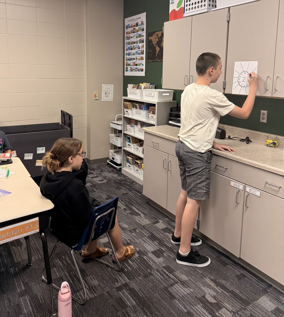 Student(s) racing to do multiplication problems.