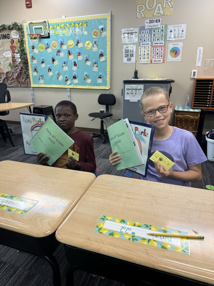 yep students showing the ROAR tickets and their math  
