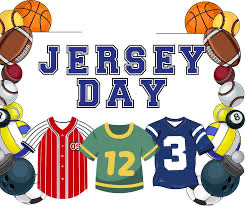 various jerseys and sports equipment 
