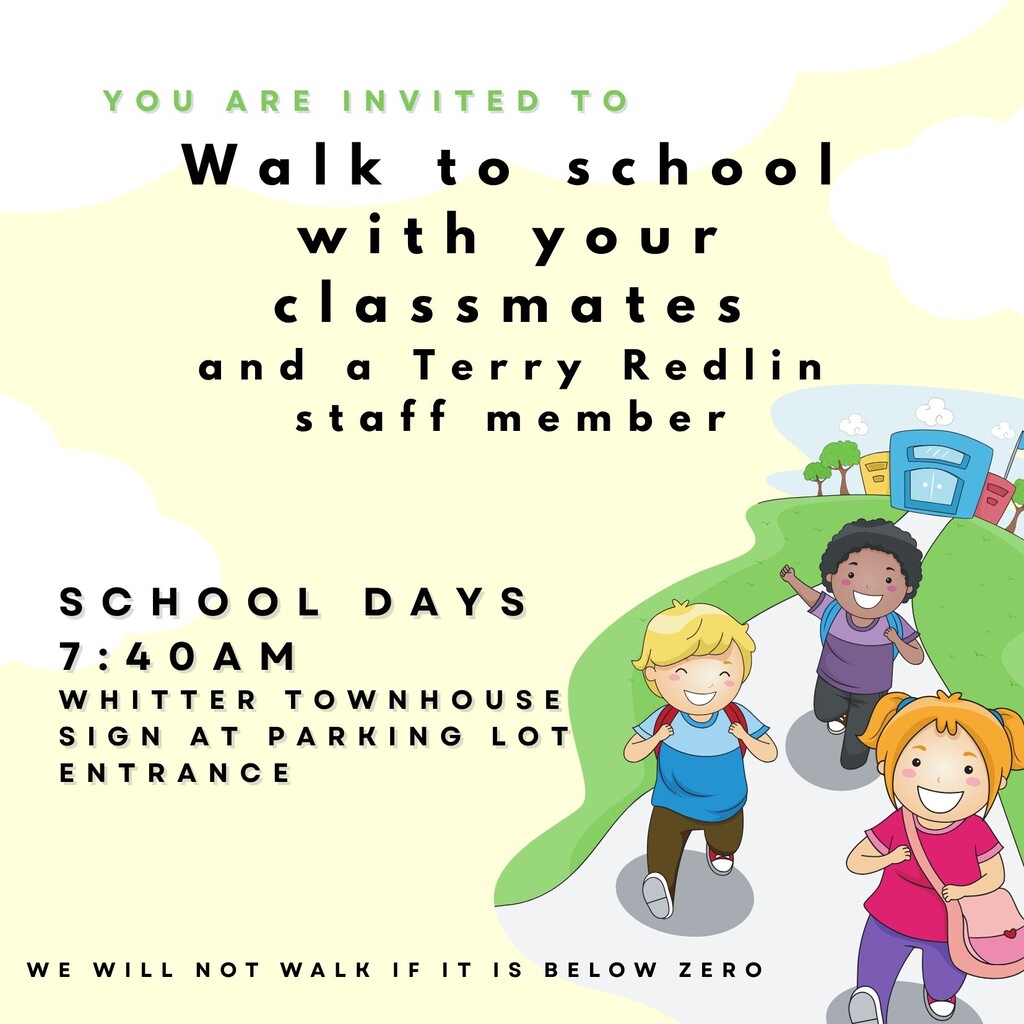 Graphic explaining the walking school bus