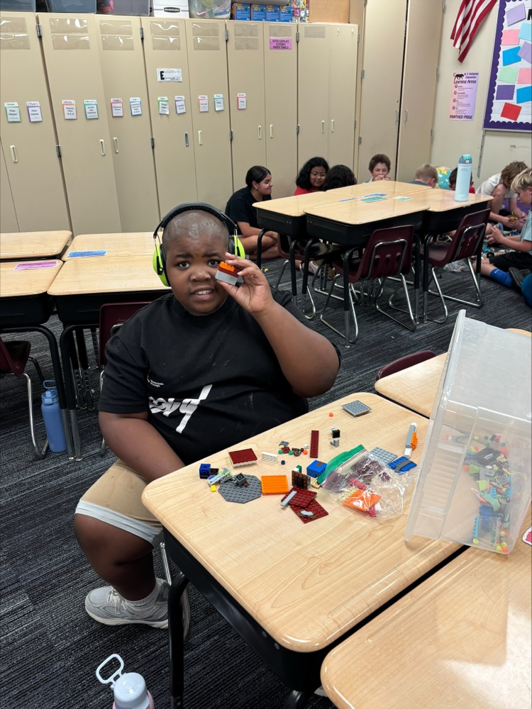 students being creative with blocks