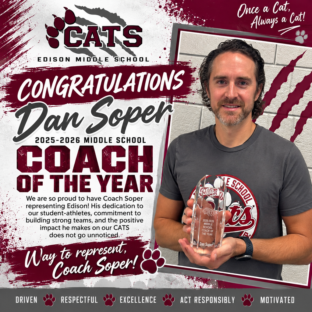 Edison Cats Coach of the Year! 