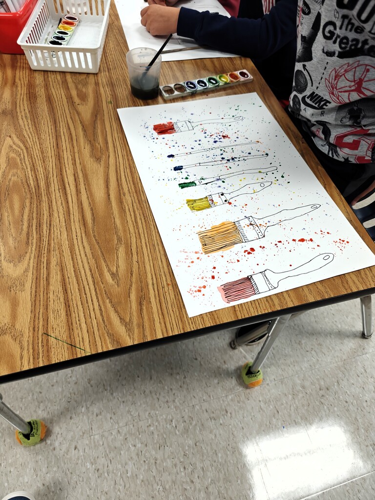 Splatter painting. 
