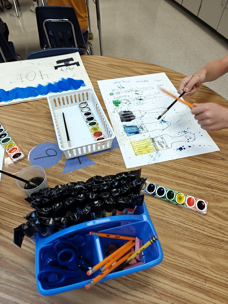 Splatter painting. 
