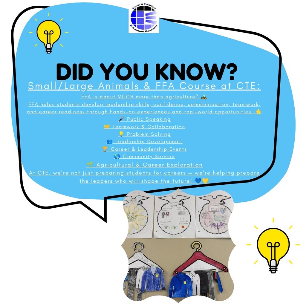 Did you know at CTE? Small/Large Animals & FFA