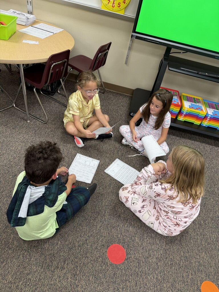 Students playing a learning game