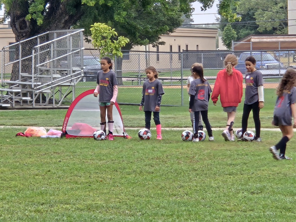 Girls working hard