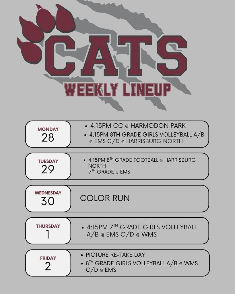 Cats Weekly Lineup