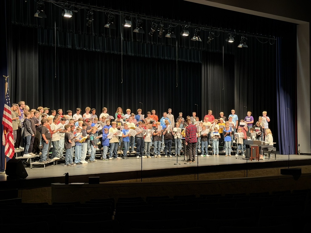 Boys practicing before the evening concert. 