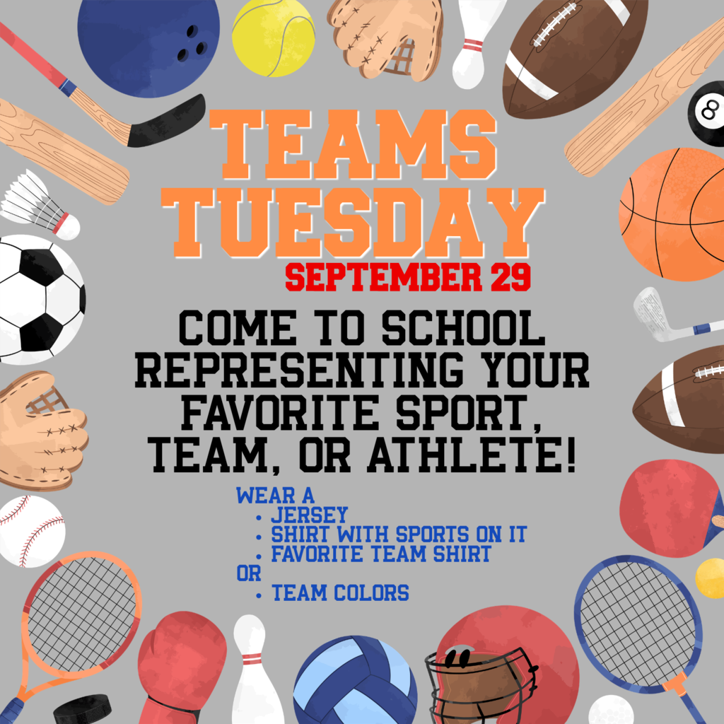 Teams Tuesday 9/29 - Represent your favorite sport, team, or athlete!