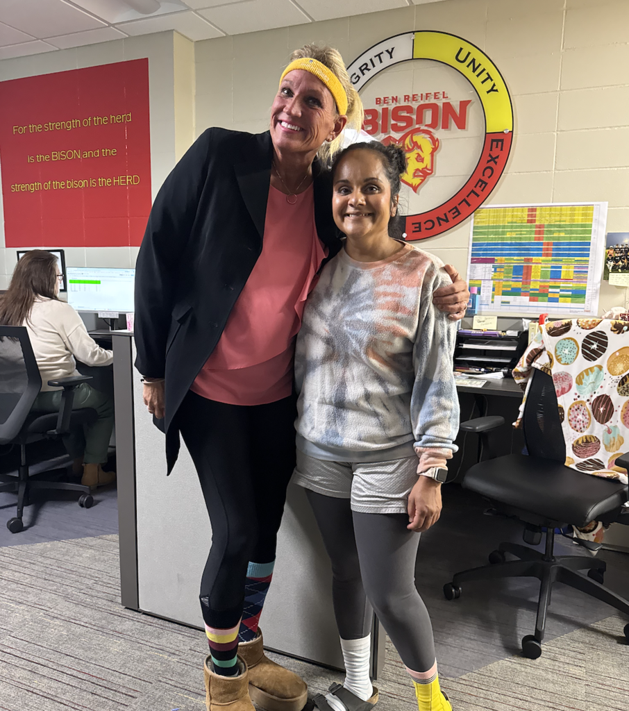 Students and staff are participating in dress up week - so far we have had twin and wacky days!