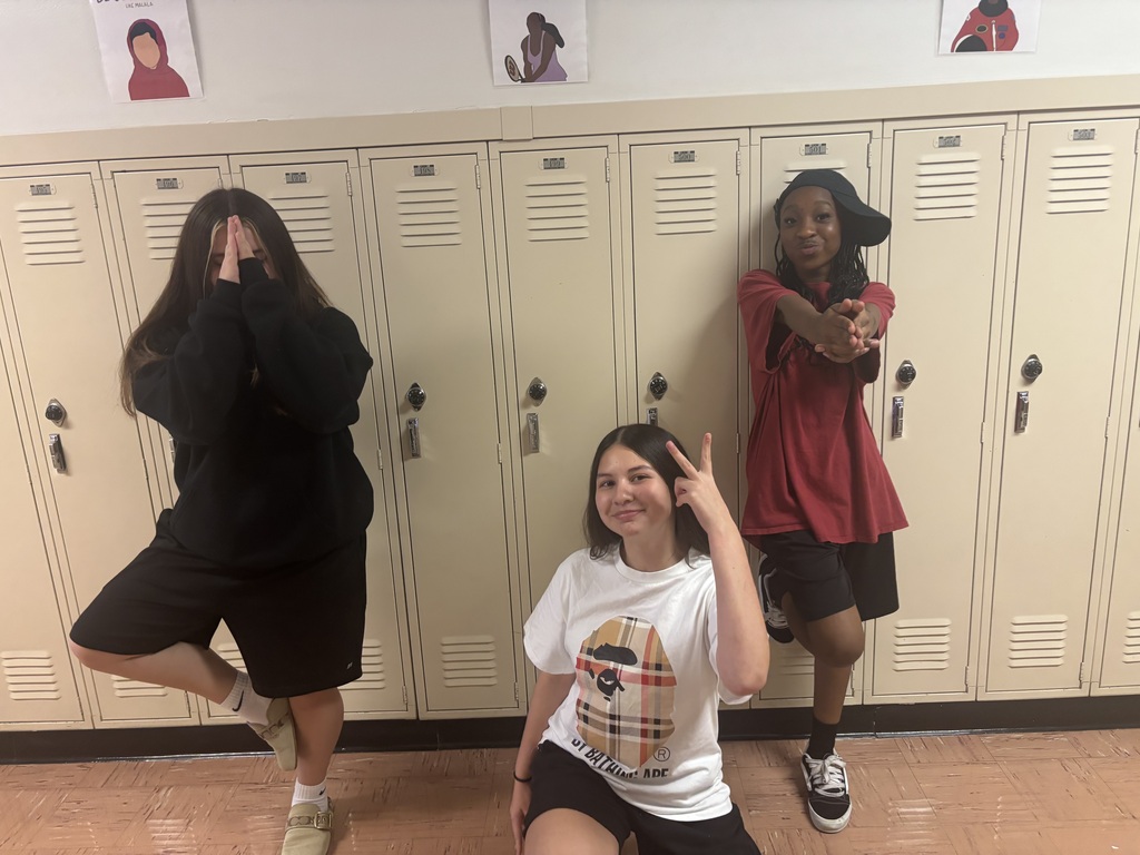 Students posing for dress up days
