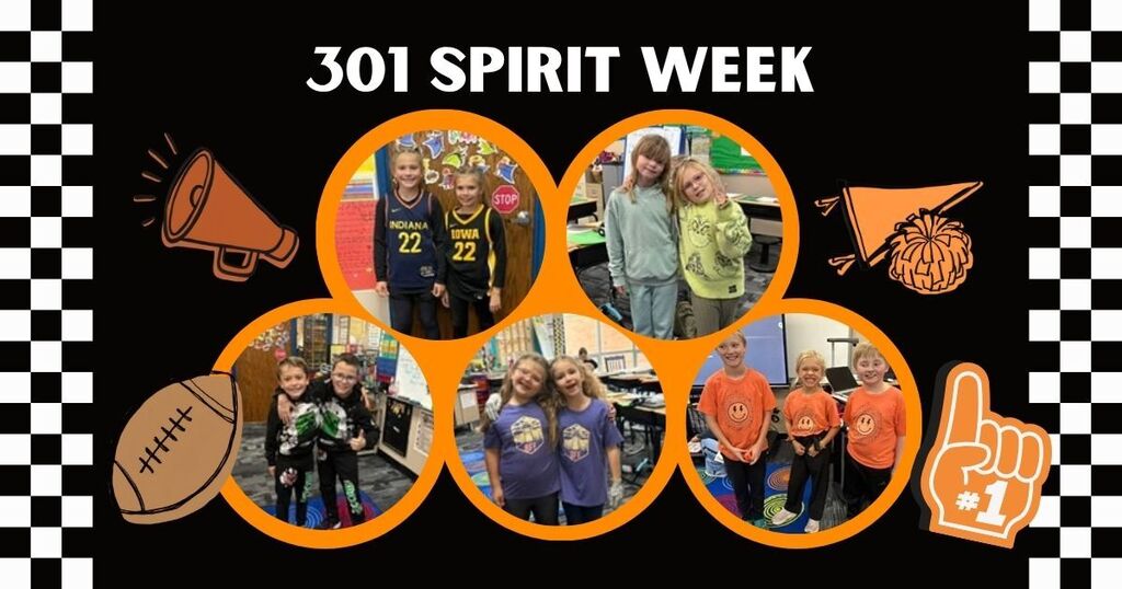 301 students dressed in spirit wear for the week