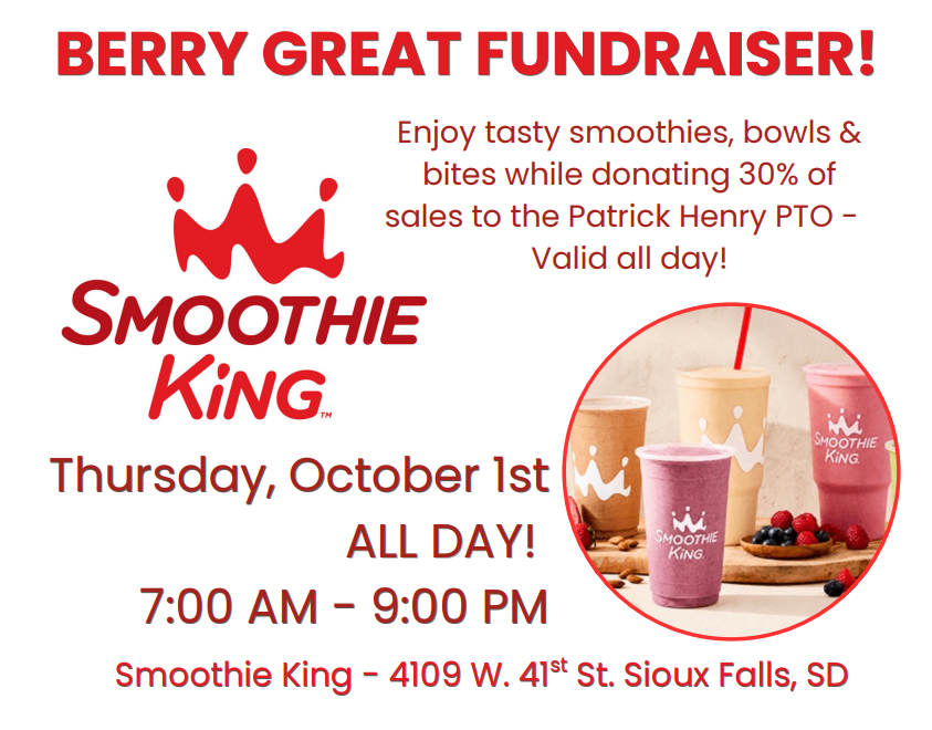 Smoothie King PTO Fundraiser
