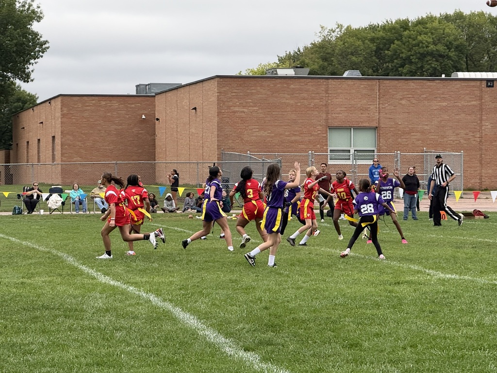 McGovern flag football against Ben Reifel. 