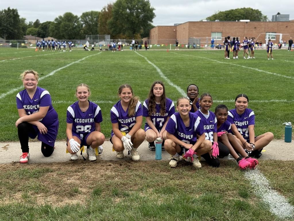 Group of flag football players. 