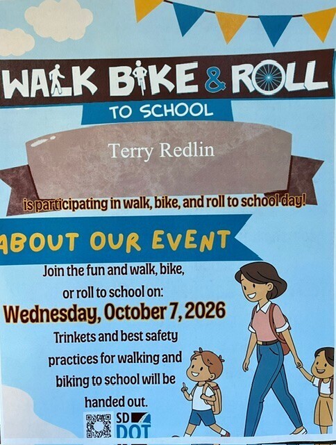Graphic showing walk to school day information.