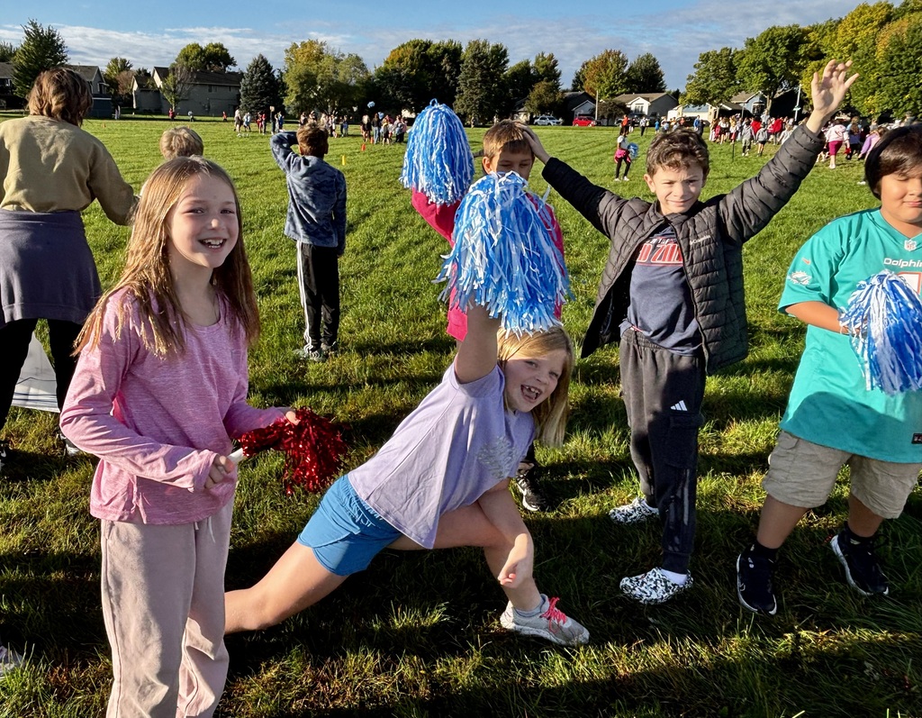 students cheering