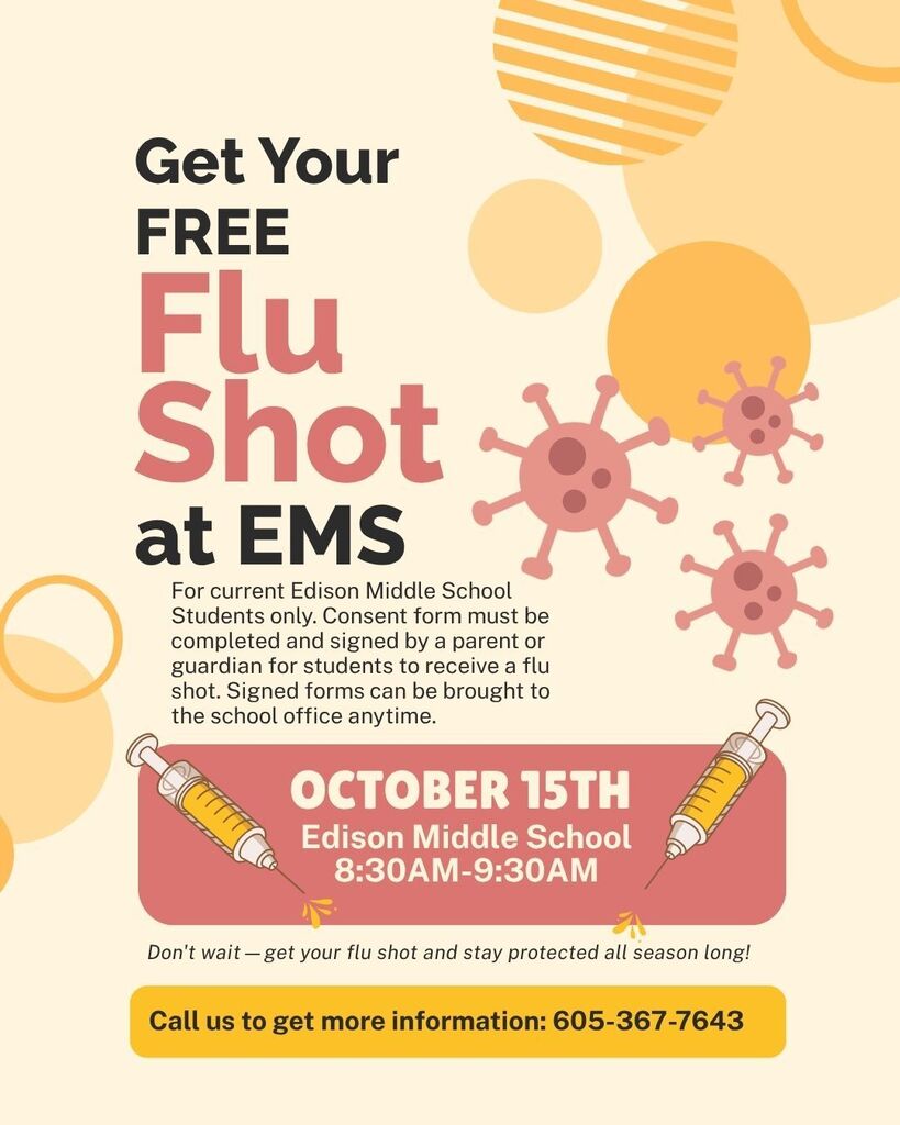 Flu Shot Clinic at EMS October 15th