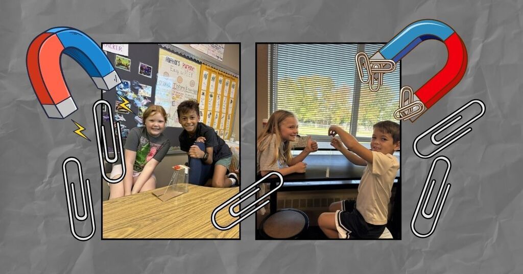 302 students experimenting with magnets and paperclips to learn about balanced forces