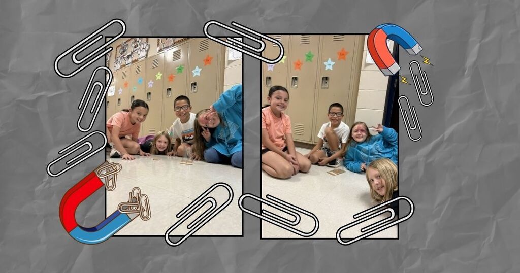 302 students experimenting with magnets and paperclips to learn about balanced forces