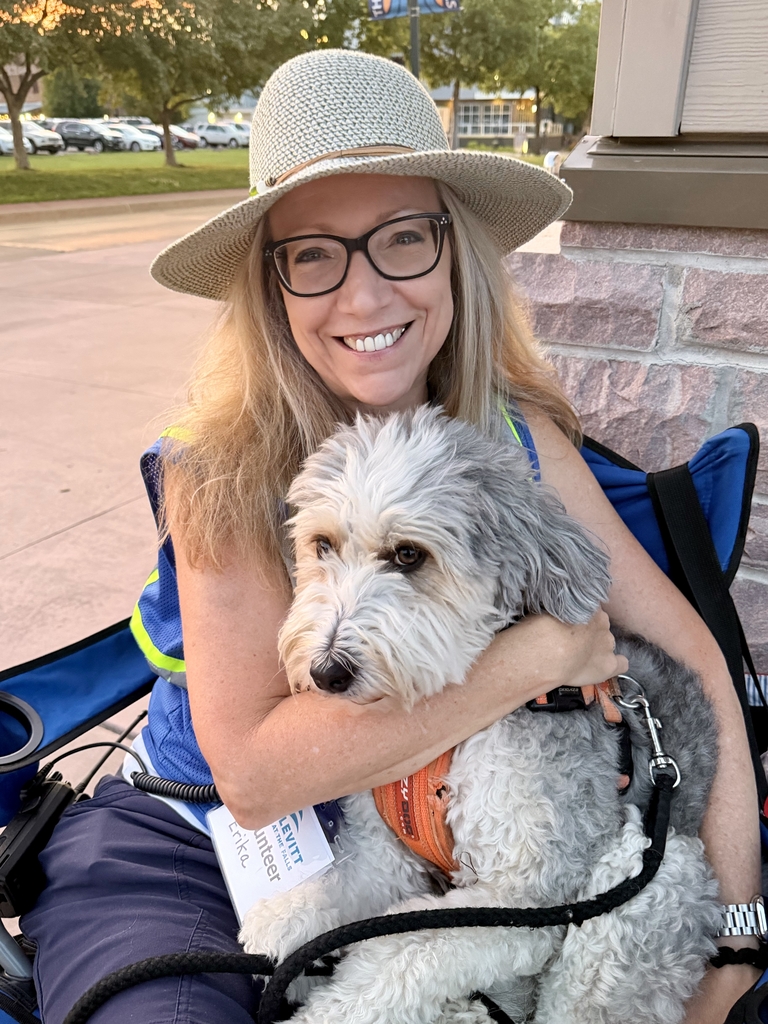 Miss Erika with her dog.