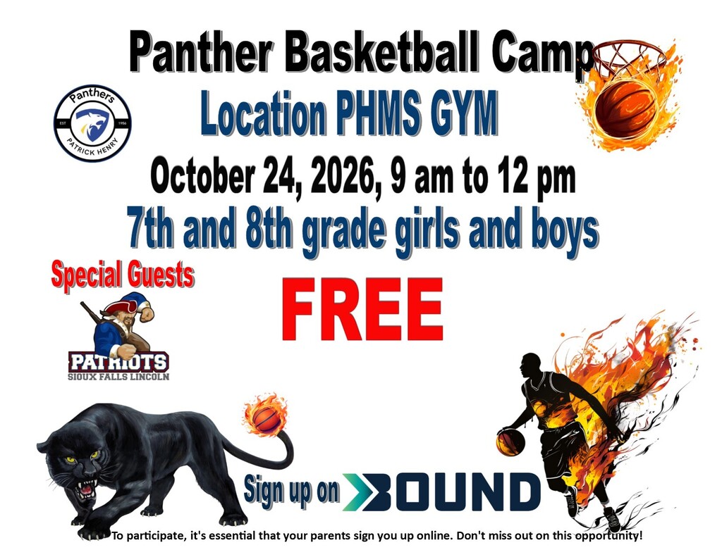 Panther Basketball Camp for 7th and 8th Grade Girls and Boys