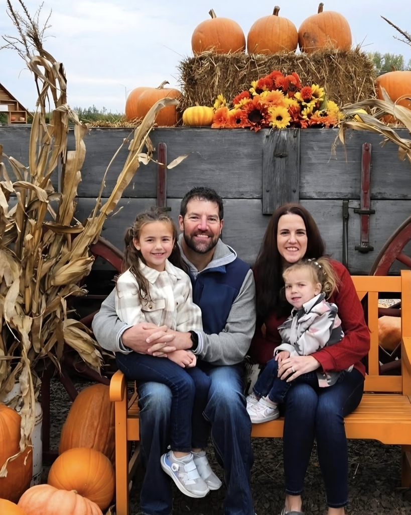 Mr. Kirsch with his wife and two daughters.